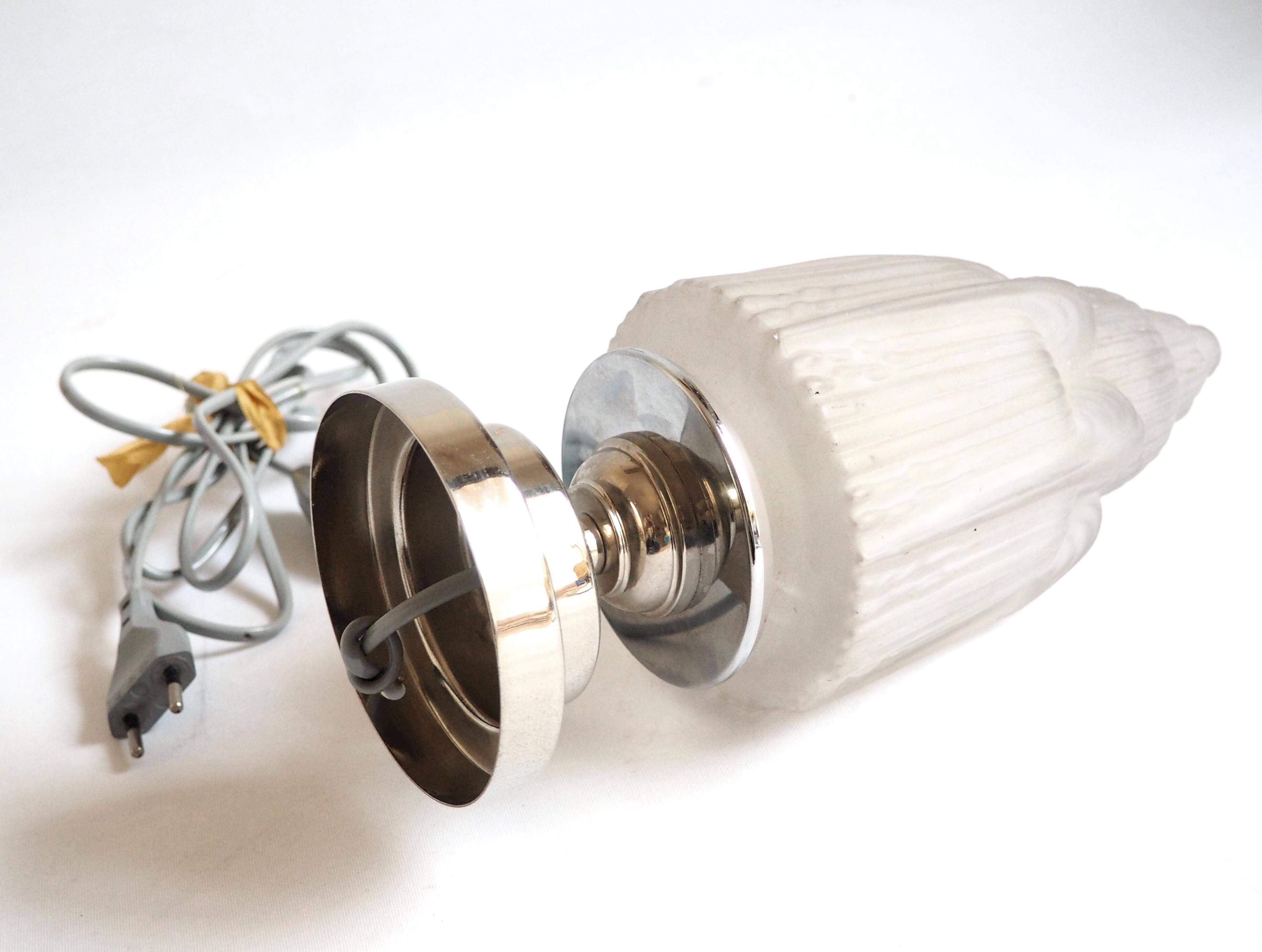 Art Deco fountain glass lamp