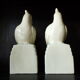 Pair of ceramic parrot bookends
