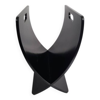 Porte revue bois laqué noir
