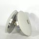 Stilux Milano, pair of round opaline glass ceiling lamps. 1960s