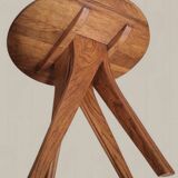 Solid oak side table – Scandinavian design from the 1950s