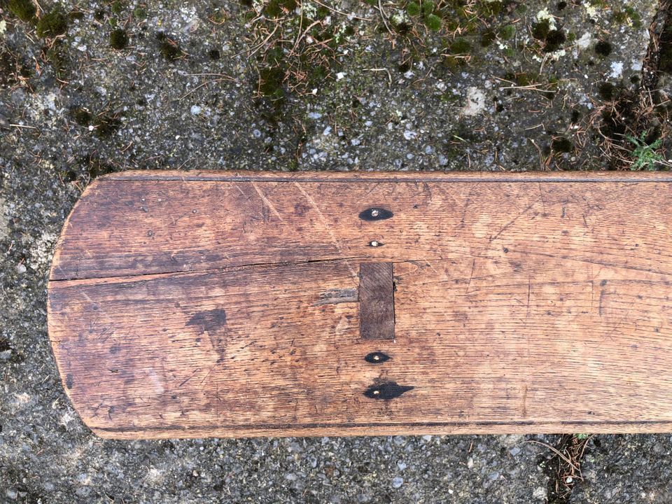 19th oak school bench