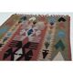1970s Vintage Turkish Oushak Handmade Wool Cotton Green Runner Rug 107x175