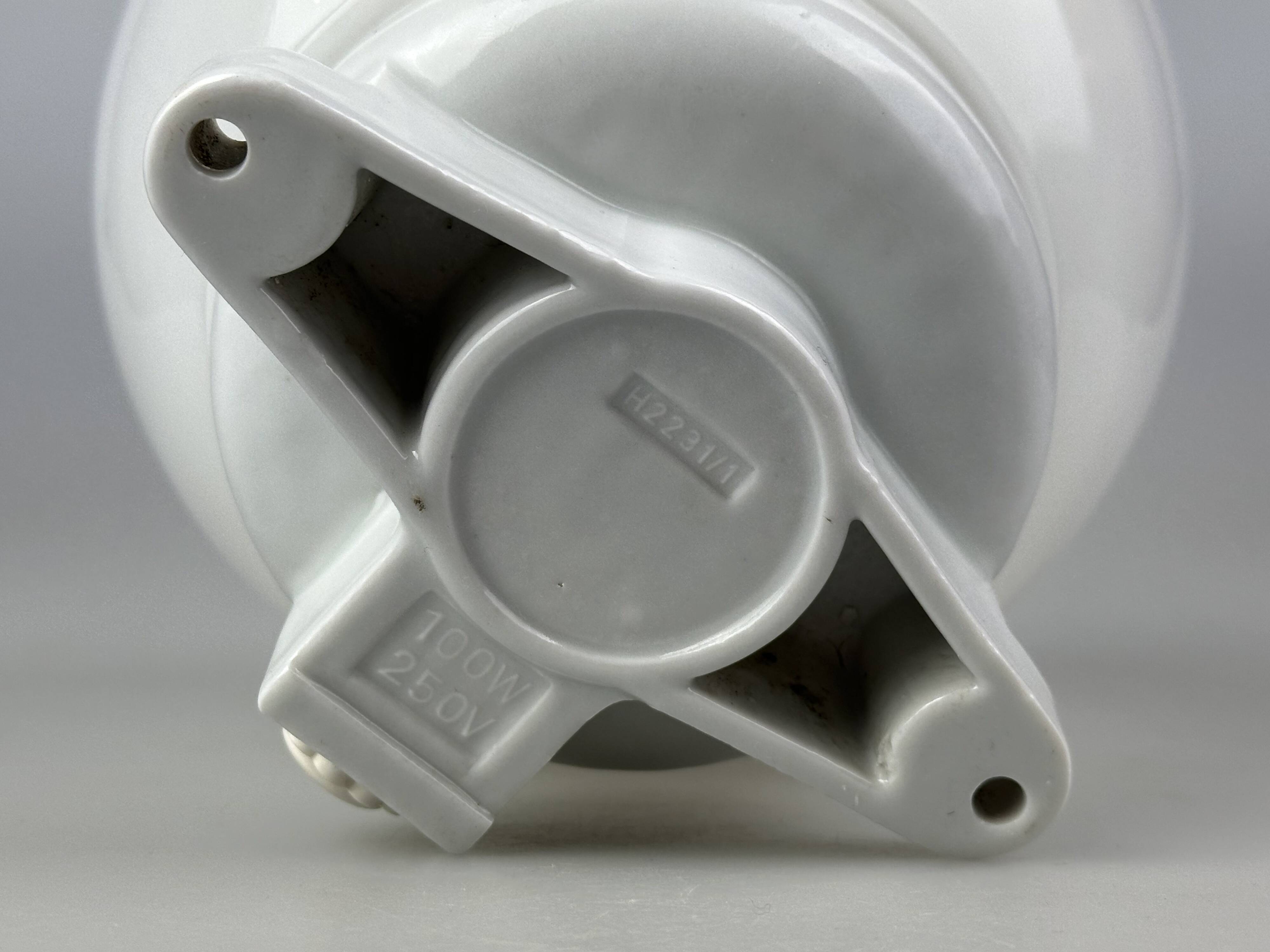 50s 60s wall lamp cellar lamp ceramic & glass Bauhaus design