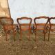 Set 4 chairs louis Philippe in caning