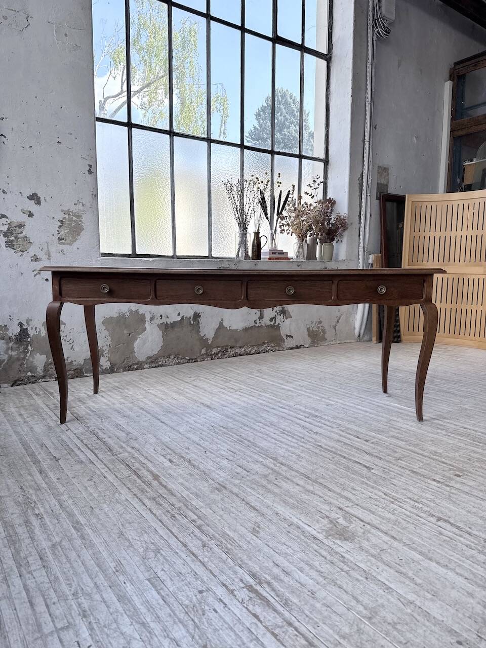 Console bureau en chêne 1960