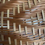 Lampe champignon XXL en rotin tressé années 70