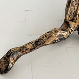 Salvino marsura vintage bronze handcrafted trinidad brutalist coffee table, 1960