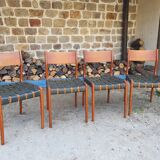 Set of 4 scandinavian teak chairs by piero palange and werther toffoloni montina