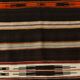 Tapis kilim vintage rayé marron foncé et orange 6x10, 181x305 cm