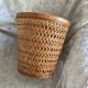 Flat rattan basket