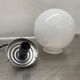Lot 2 vintage opaline hanging lamps
