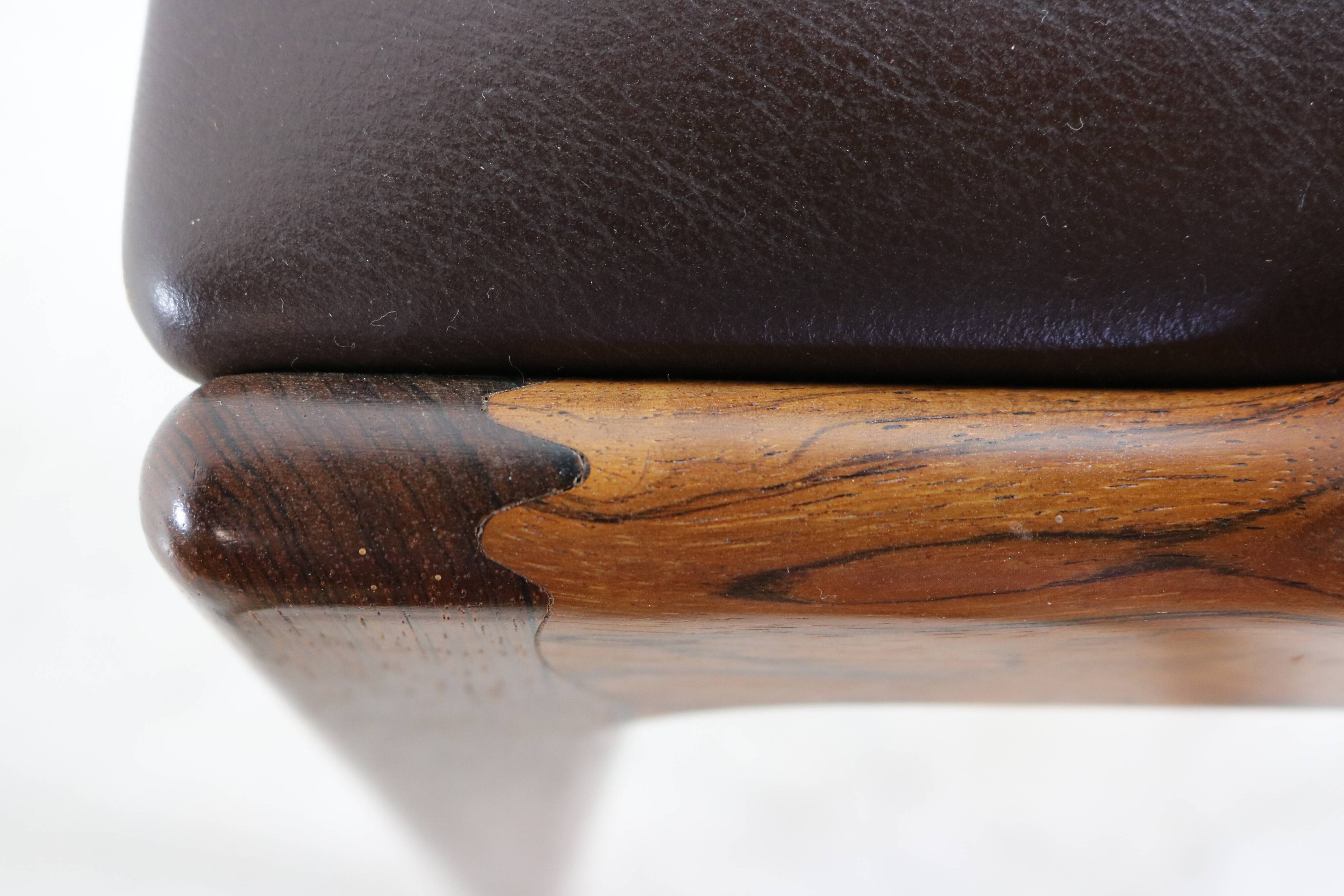 Grained rosewood danish design armchair by Johannes Andersen