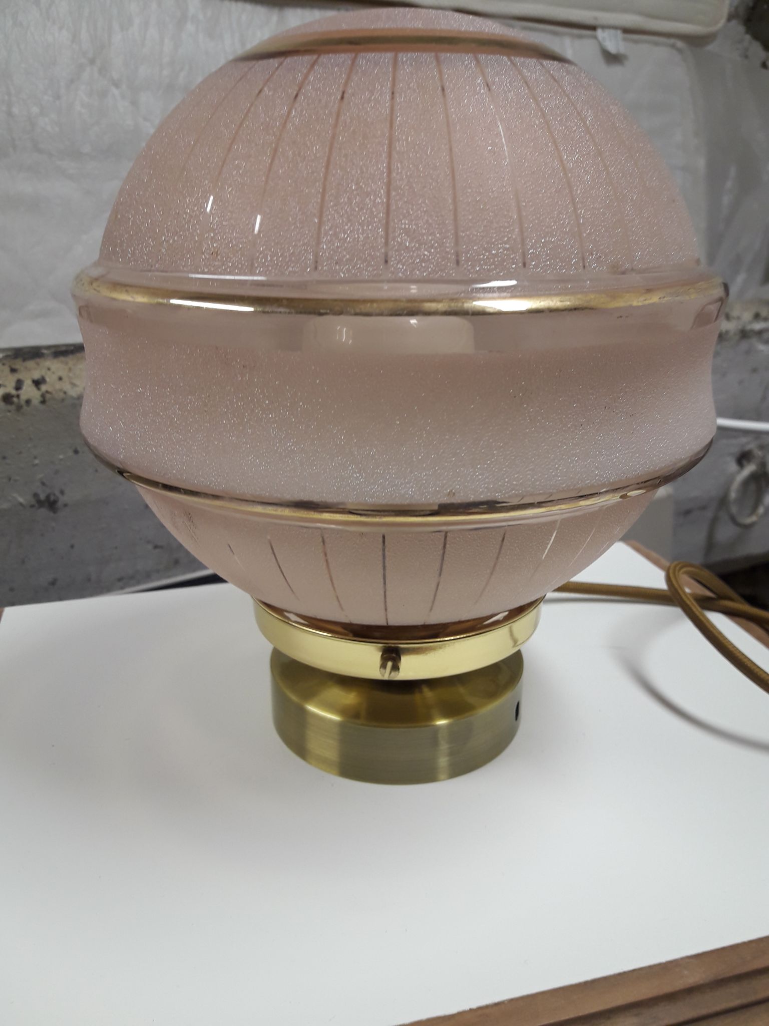 Lampe boule art deco