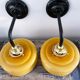 Pair of art deco opaline wall lights