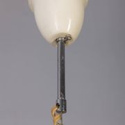VINTAGE 1970S CHANDELIER IN WHITE AND YELLOW GLASS, ITALIAN DESIGN