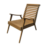 Painted and varnished wood armchair