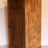 Natural wooden bedside table