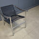 LC-1 chair in black ponyskin by Le Corbusier for Cassina 1970s
