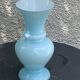 Large vintage pastel blue opaline vase