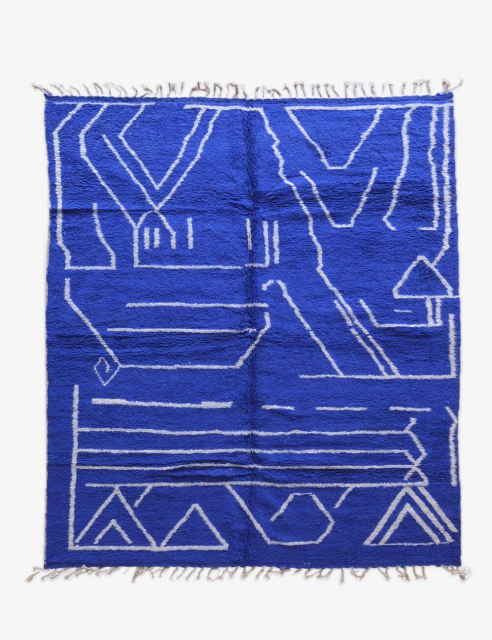 Tapis Bleu du Maroc - 303 x 246 cm