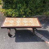 Wrought iron ceramic coffee table