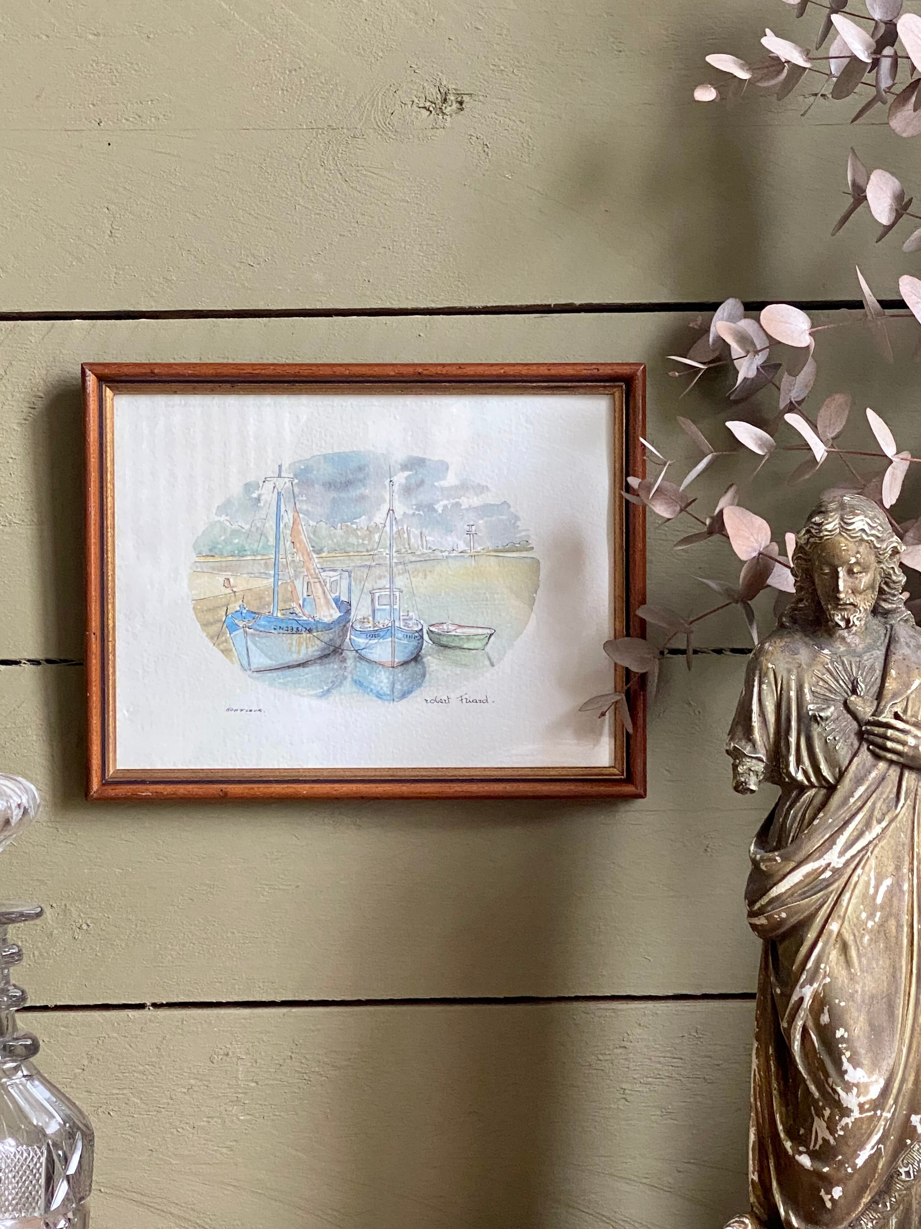 Watercolor of Honfleur