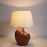 1960s free form wooden bedside lamp