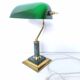 Green opaline notary lamp
