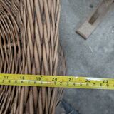 Large woven rattan armchair