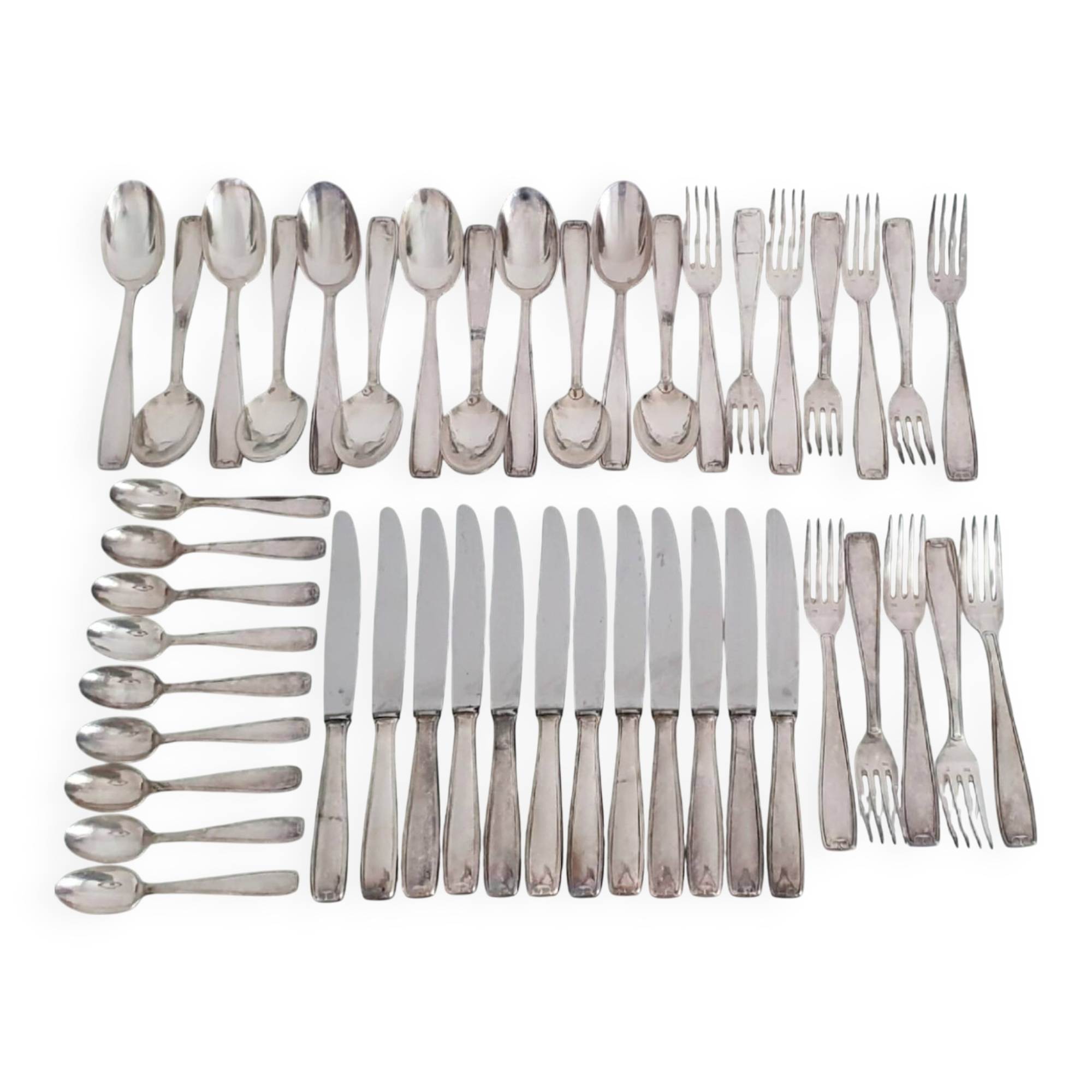 François Frionnet Art Deco silver-plated cutlery set