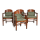 Set of 4 Art Nouveau/Jugendstil dining chairs with suede upholstery