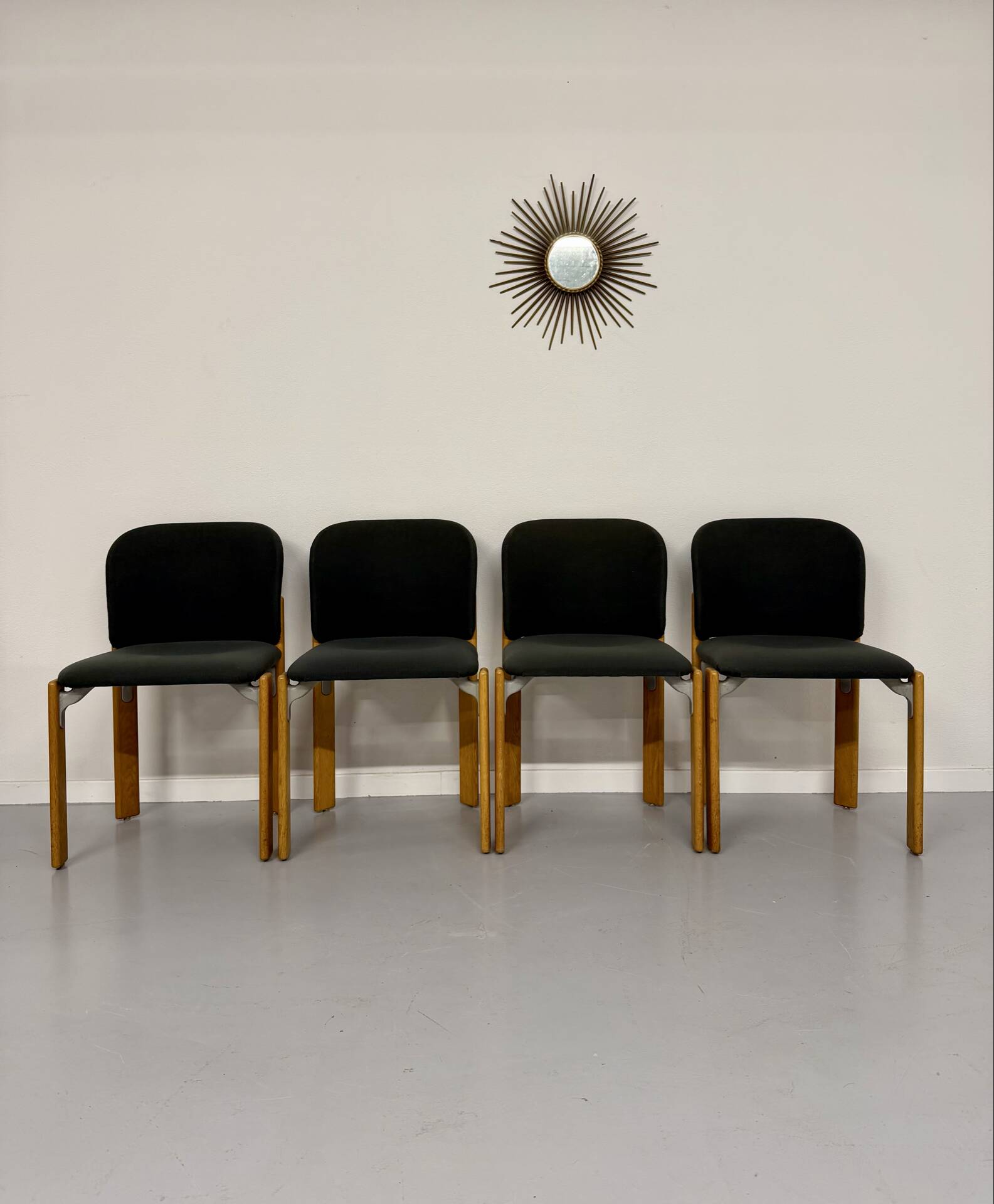 4 vintage Bruno Rey design chairs for Dieticker from the 1970s.