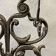 Antique cast iron hall stand, Victorian coat rack with marble base, ornate hall tree, 19th century