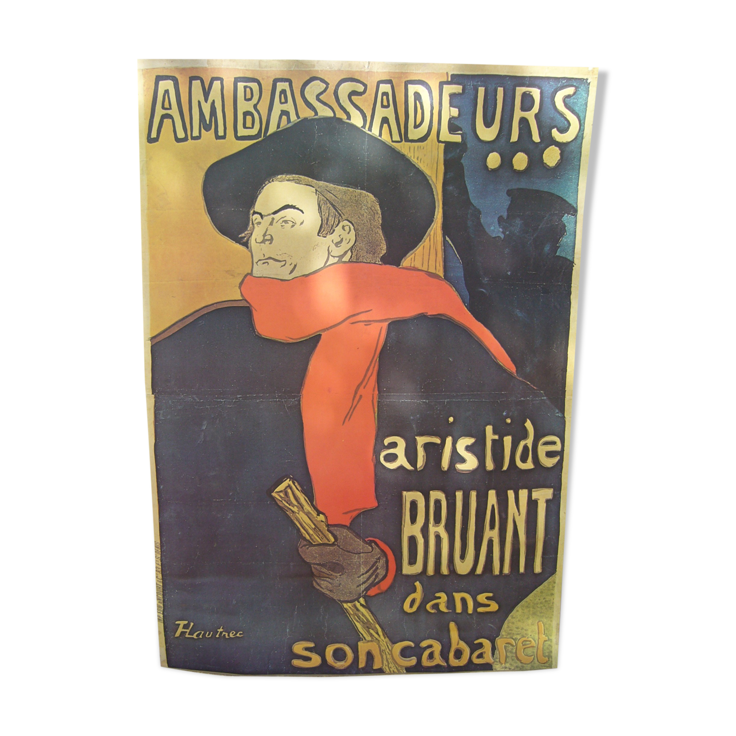 Aristide Bruant poster at the Ambassadors by Toulouse-Lautrec