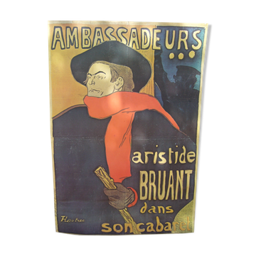 Aristide Bruant poster at the Ambassadors by Toulouse-Lautrec