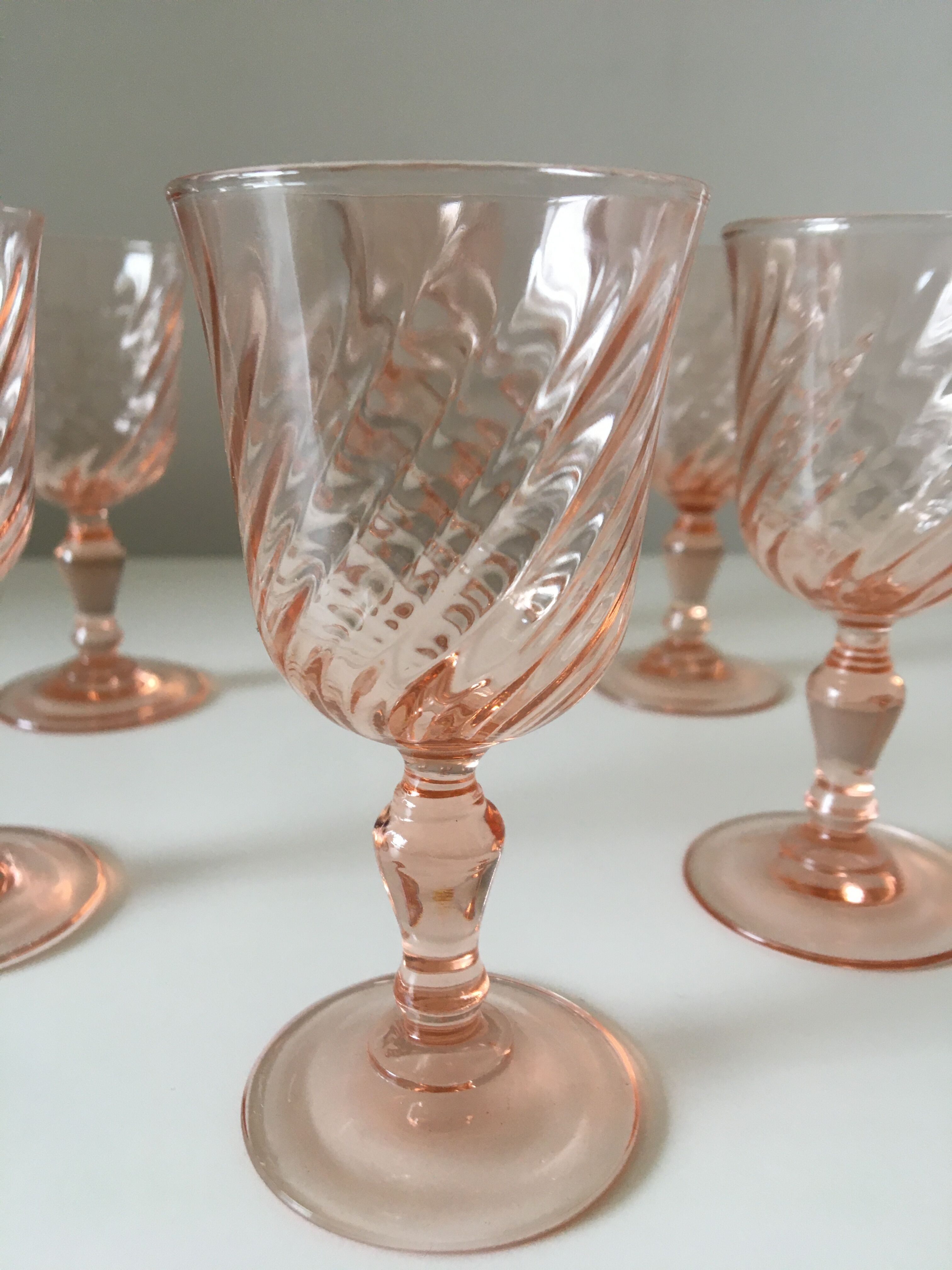 6 Rosaline liqueur glasses