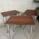 Vintage industrial school tables – steel and composite