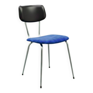 chaise chromée en velours