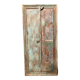Ancienne fenêtre indienne en bois laqué bleu