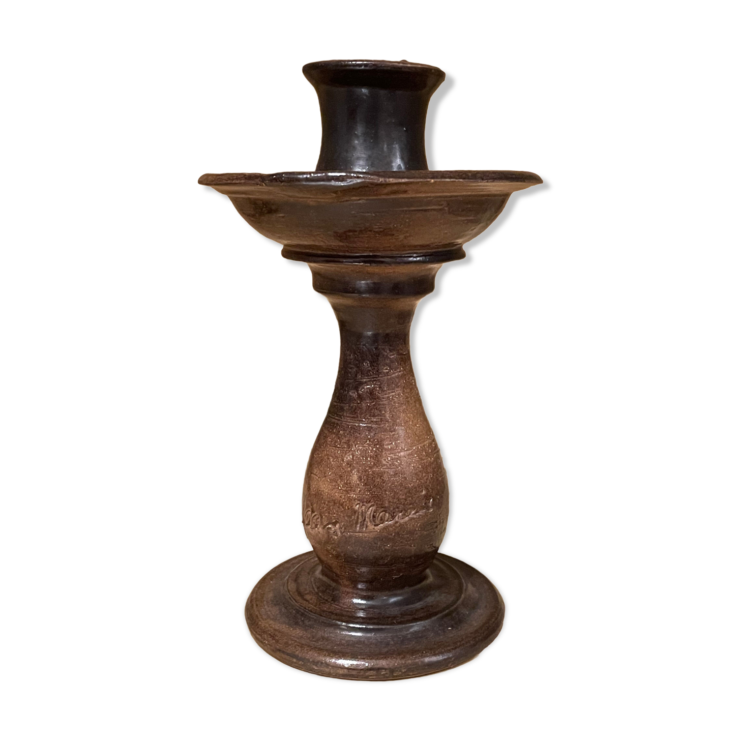 Candle holder in terracotta by Jean Marais, Vallauris 60