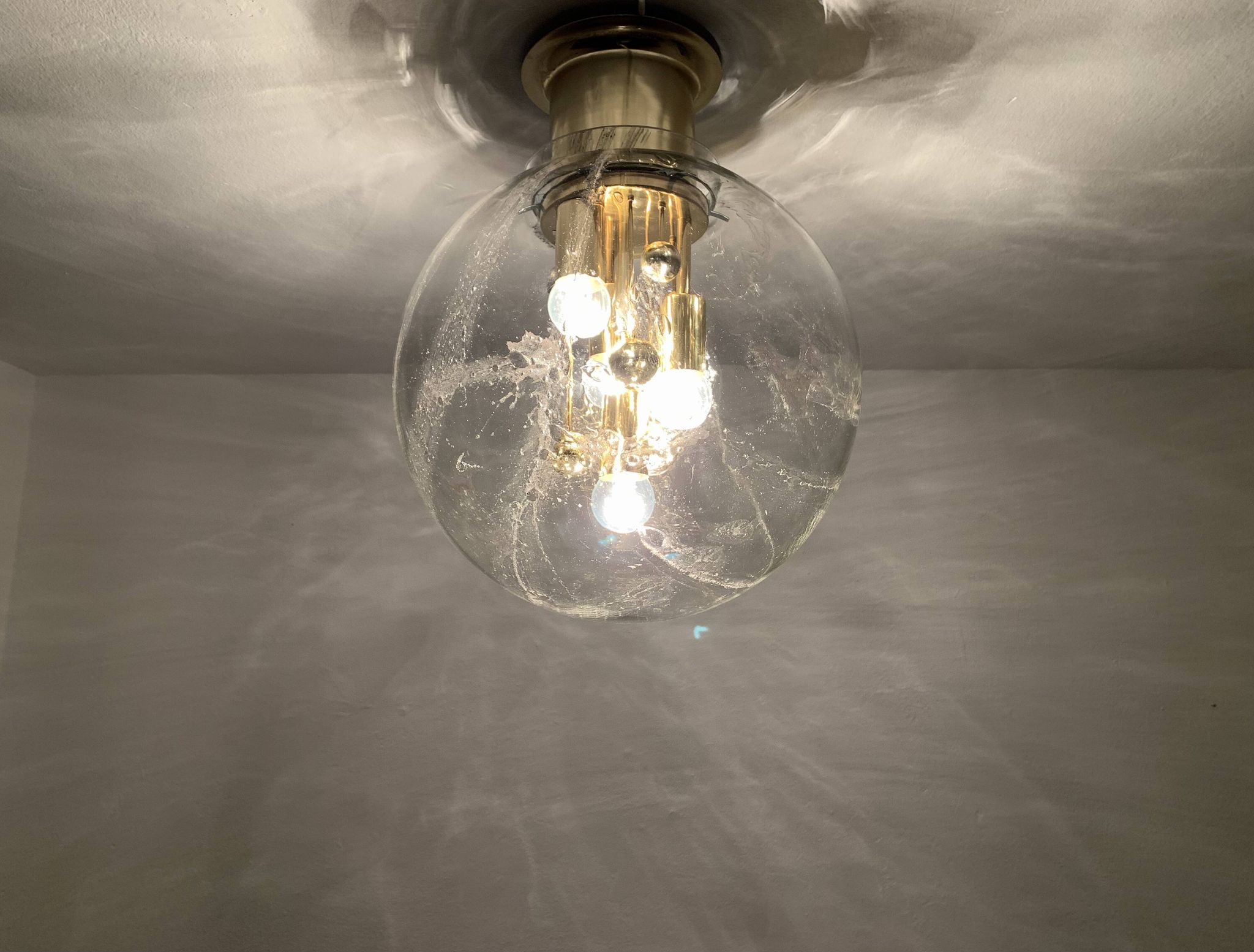Ice Glass Flush Lamp by Doria