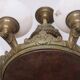 Antique bronze and alabaster 6-light chandelier, 1910