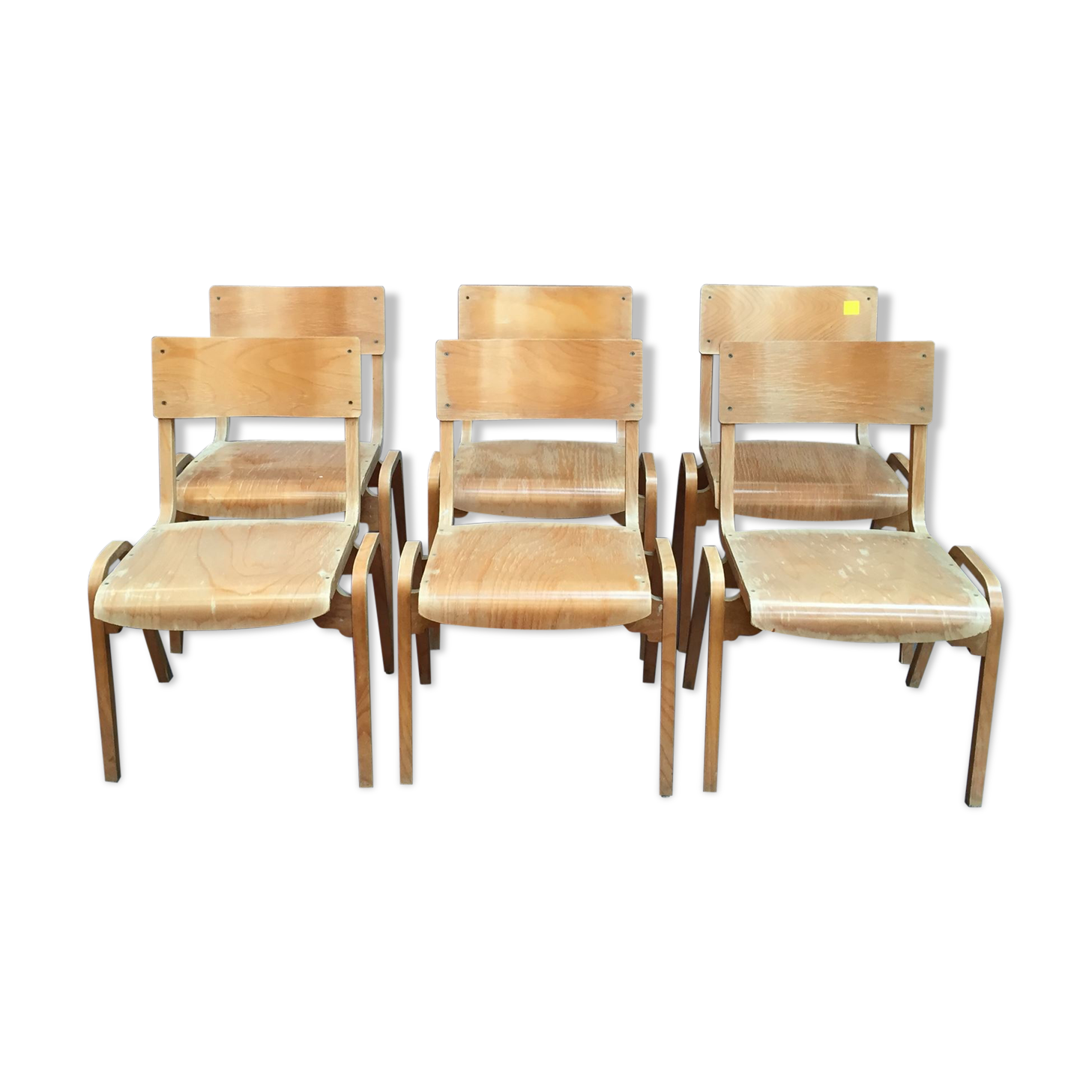 Suite de 6 chaises - années 80