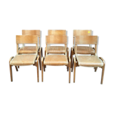 Suite de 6 chaises - années 80