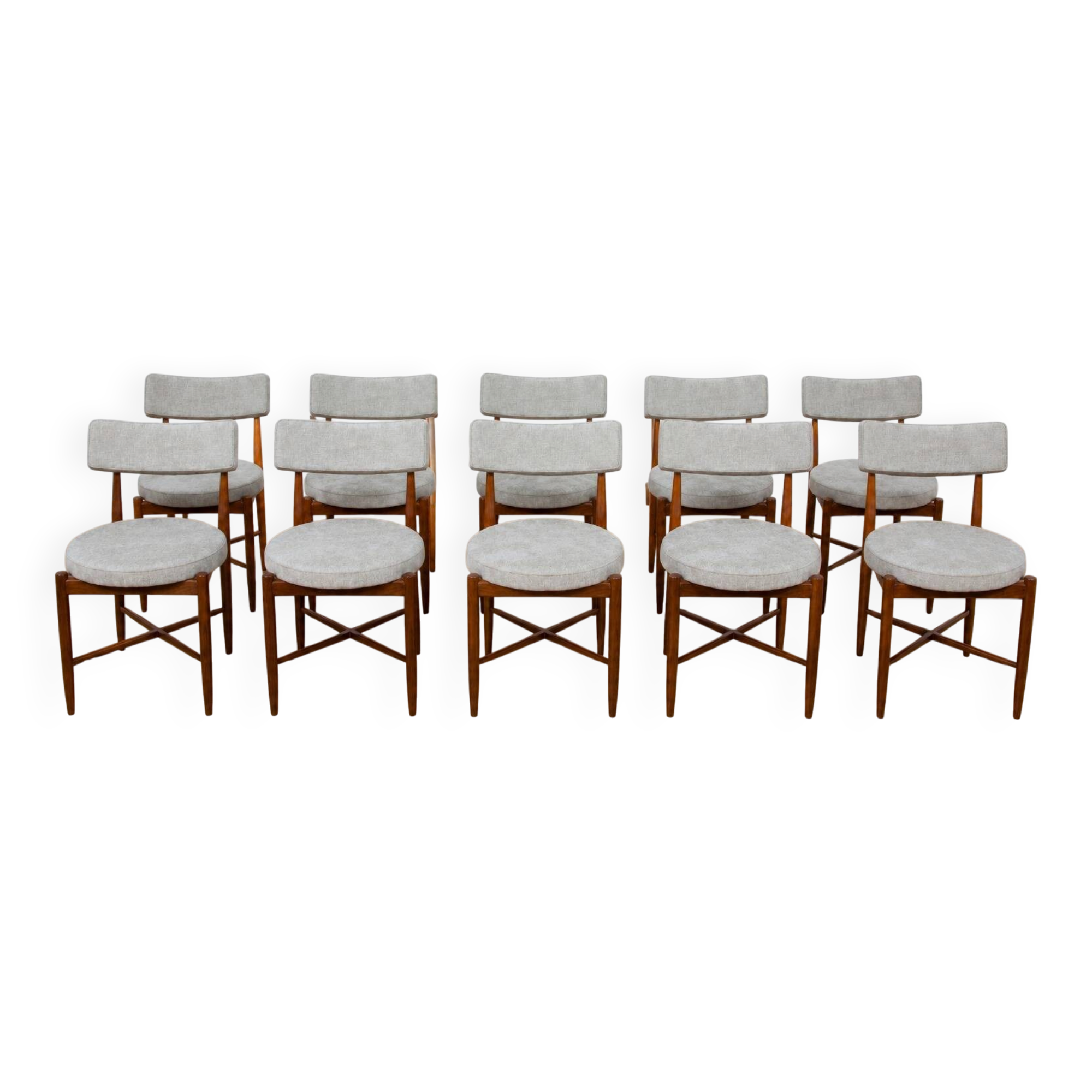 Mid-Century Teak Dining Chairs by Ib Kofod Larsen for G-Plan, 1960s, Set of 10.