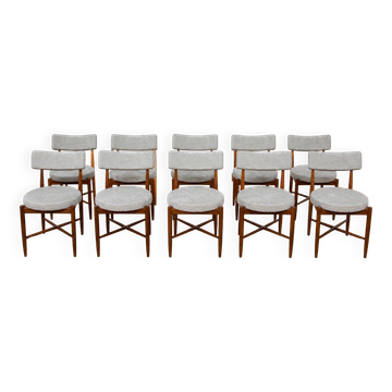 Chaises de salle à manger en teck du milieu du siècle par Ib Kofod Larsen pour G-Plan, années 1960, ensemble de 10.