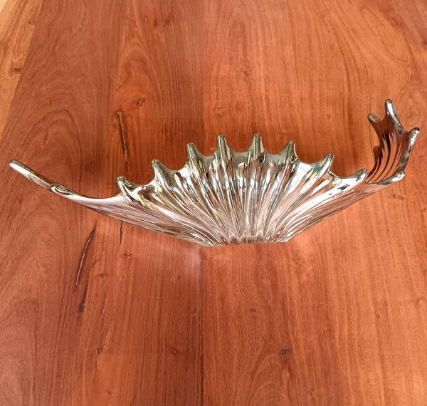 Coupe à fruit argentée vintage, style bayel, argenté