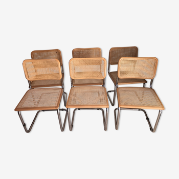 Suite de 6 chaises cesca b32 Marcel Breuer