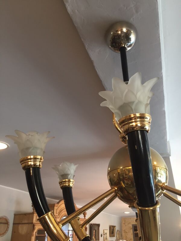 Lustre en laiton des année 70